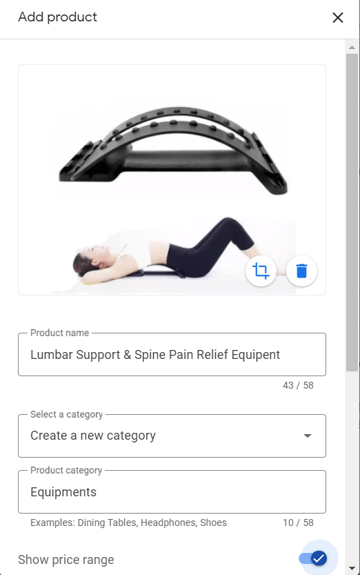 Add products in Google My Business