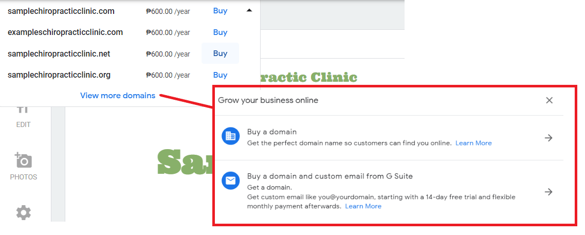 Buy domain for your chiropractic clinic