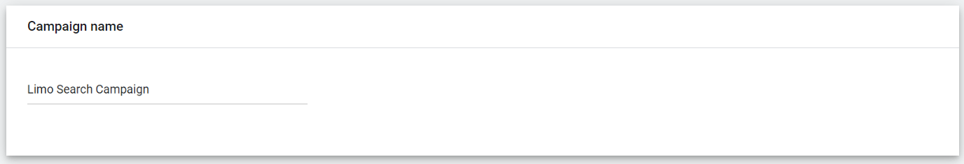 Input your campaign name