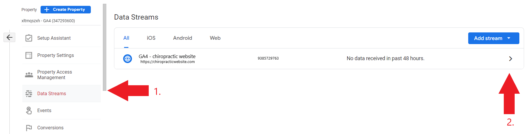 Data streams on Google Analytics 4