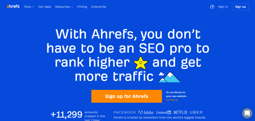 Ahrefs can be used as one of the marketing tools for physical therapists