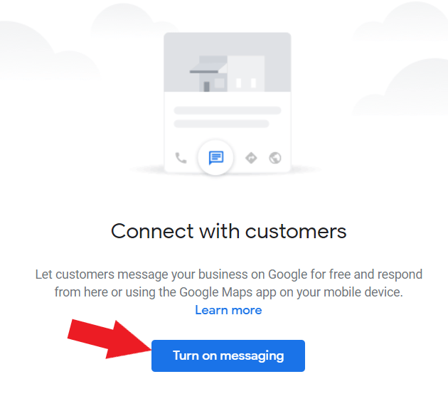 Turn on messaging for GMB to get direct messages