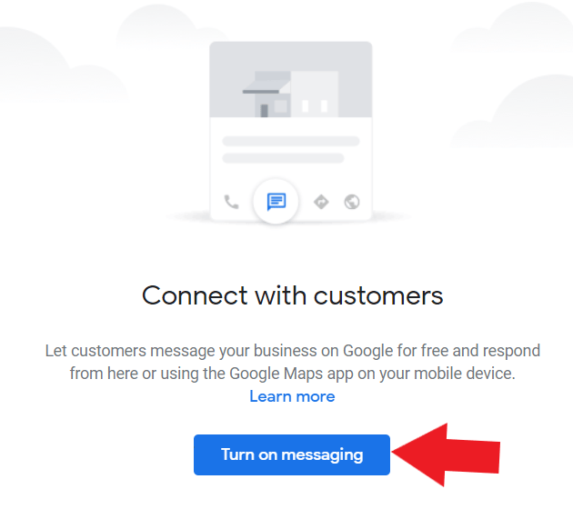 Turn on messaging option on GMB