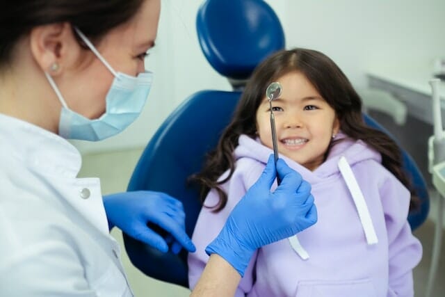Child with a pediatric dentist