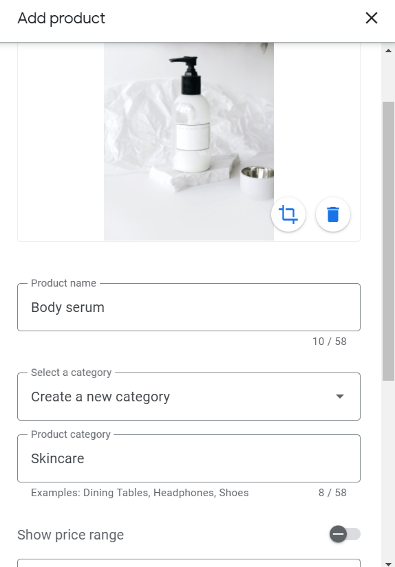 Sample product for GMB for plastic surgeons