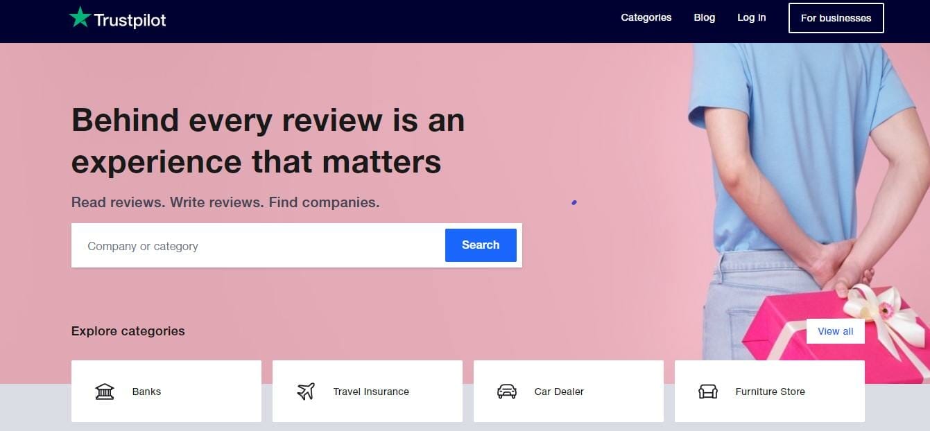 A review management software named Trust Pilot