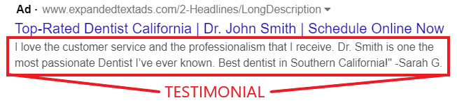 Sample Description for dental services 3