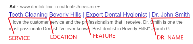 Sample headline for dental services 4