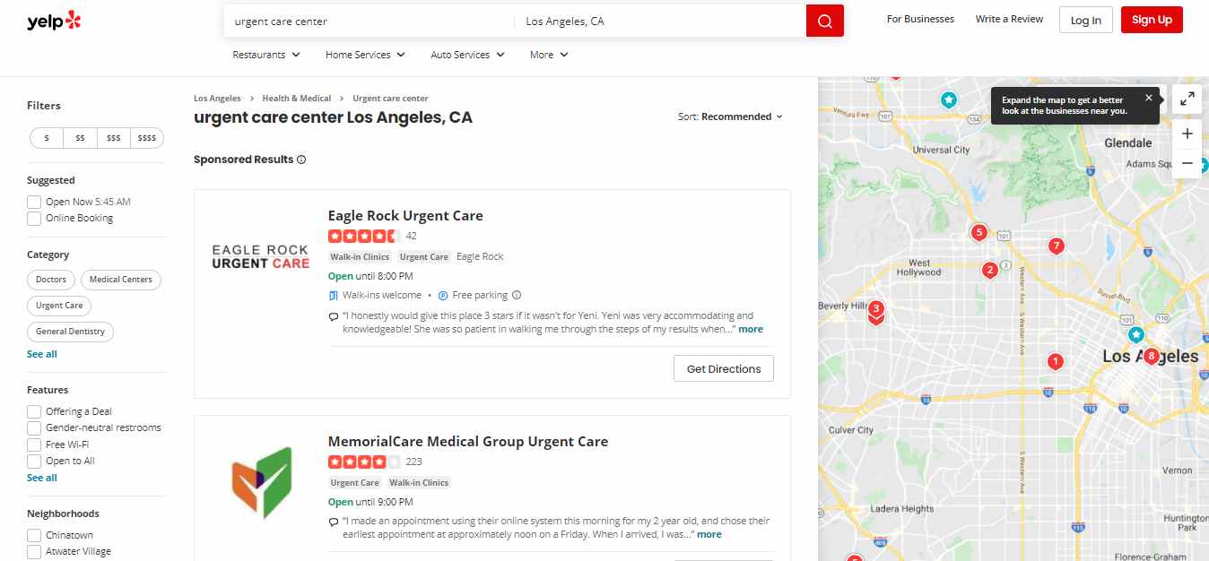 One of the platforms that can help you on how to get reviews for urgent care centers is through Yelp
