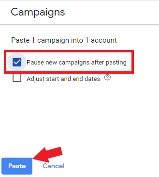 Paste your campaign