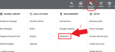 Click attribution tab