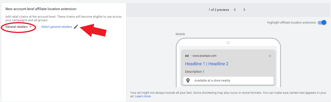 Select general retailers here