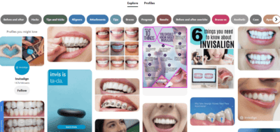 Pinterest results for "Invisalign"