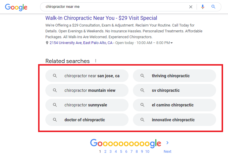 Related searches for "chiropractor near me"