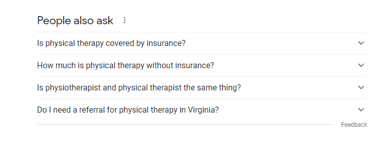 Questions that people also ask about physical therapy 