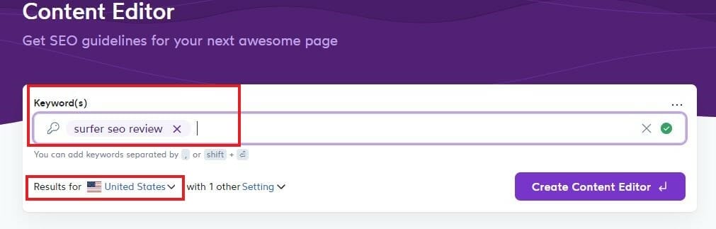 surfer seo review 2022_content editor