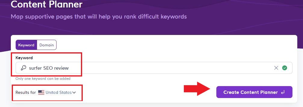 surfer seo review_content planner