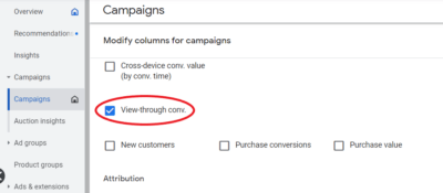 Select view through conv.