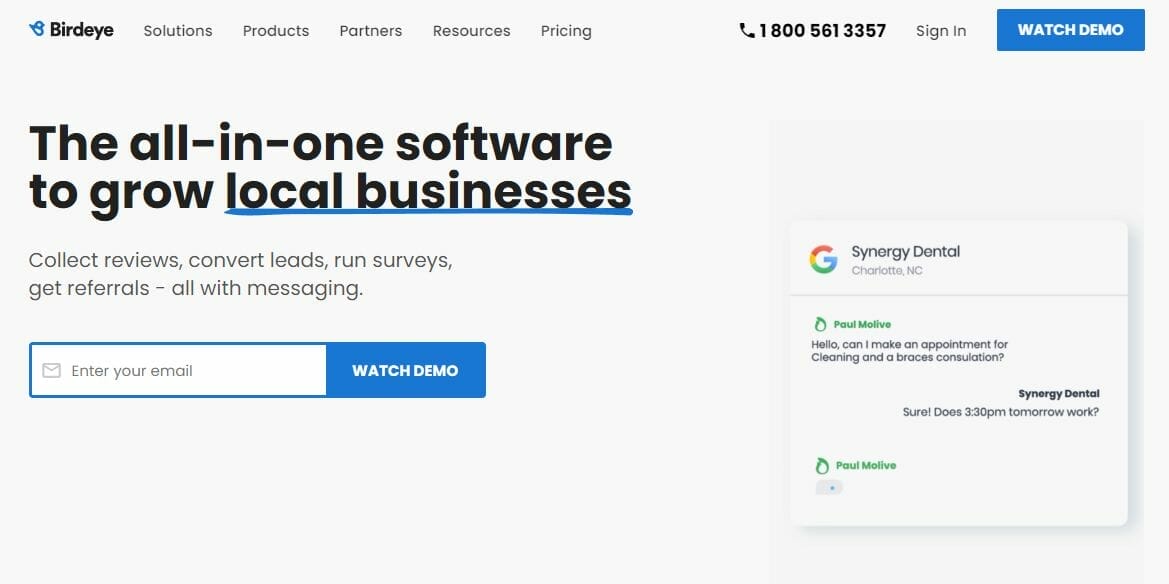 Review management software named Birdeye