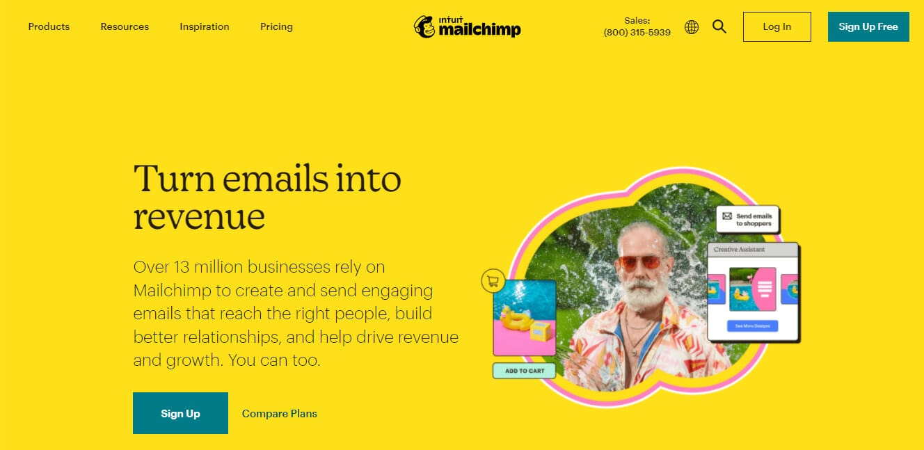 Email marketing software named Mailchimp
