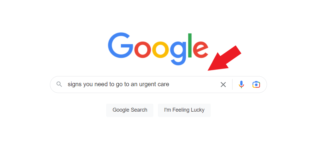 Searching posts about signs you need to go to an urgent care