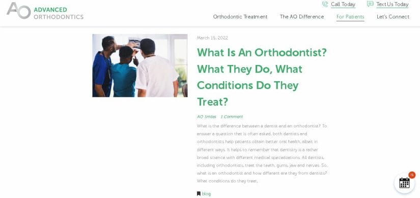 Blog post that tackles what orthodontists do and conditions treated
