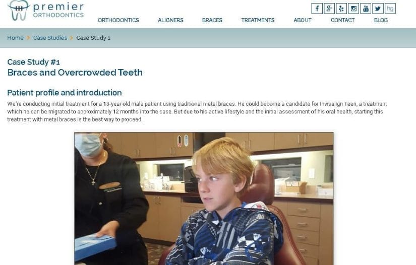 Orthodontist blog post about a patient case study