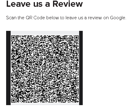 QR code to leave a review for a plastic surgery clinic