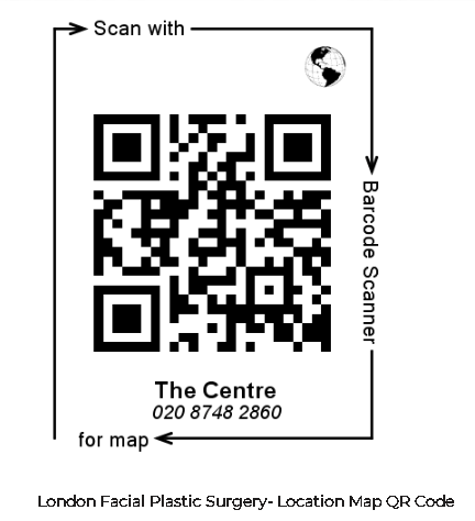 QR code to get directions to a plastic surgery clinic