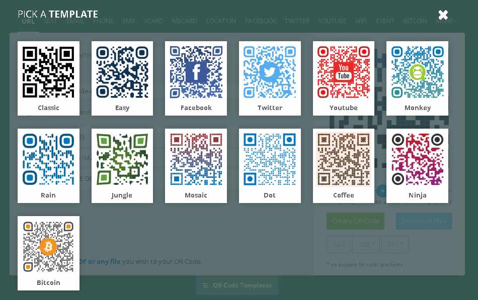 QR code monkey templates for plastic surgeons