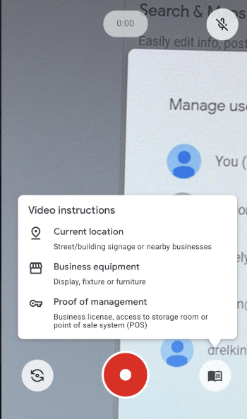 verify google my business profile through video verification