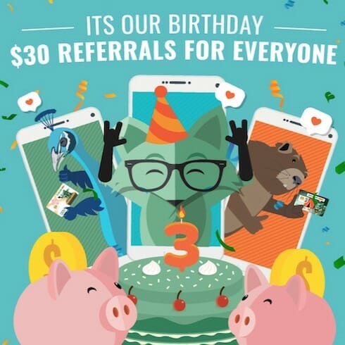 Brand anniversary referral program