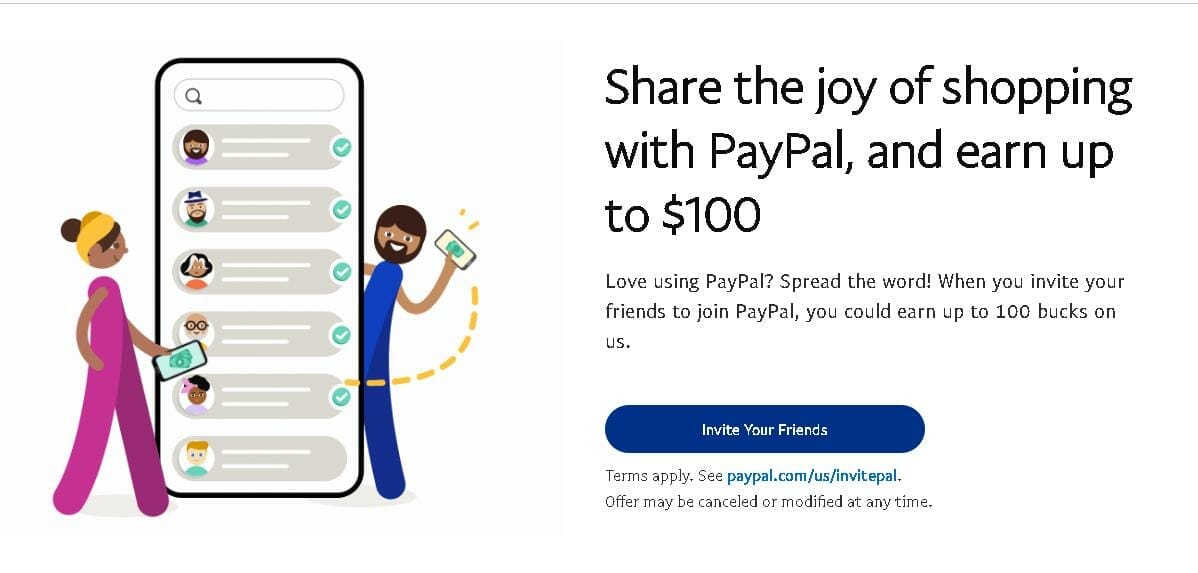 Referral program from PayPal