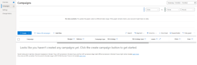microsoft ads or bing ads dashboard