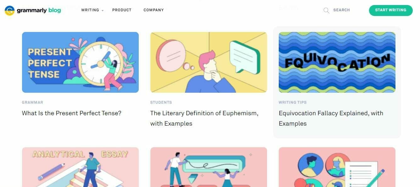 Informative blog posts from Grammarly 