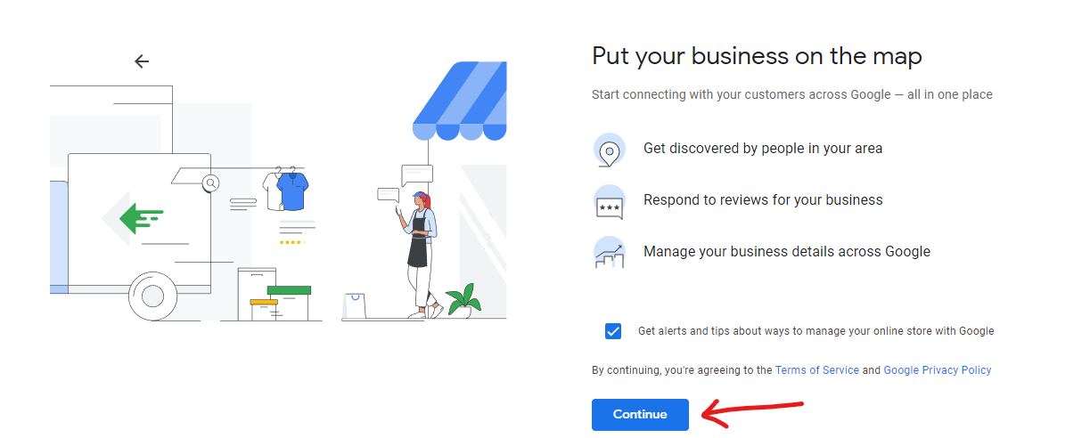 Agree to the Terms and Conditions of Google My Business