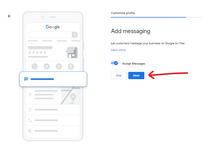 Enable messaging on Google My Business 