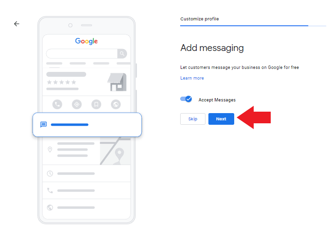 Enable messaging feature