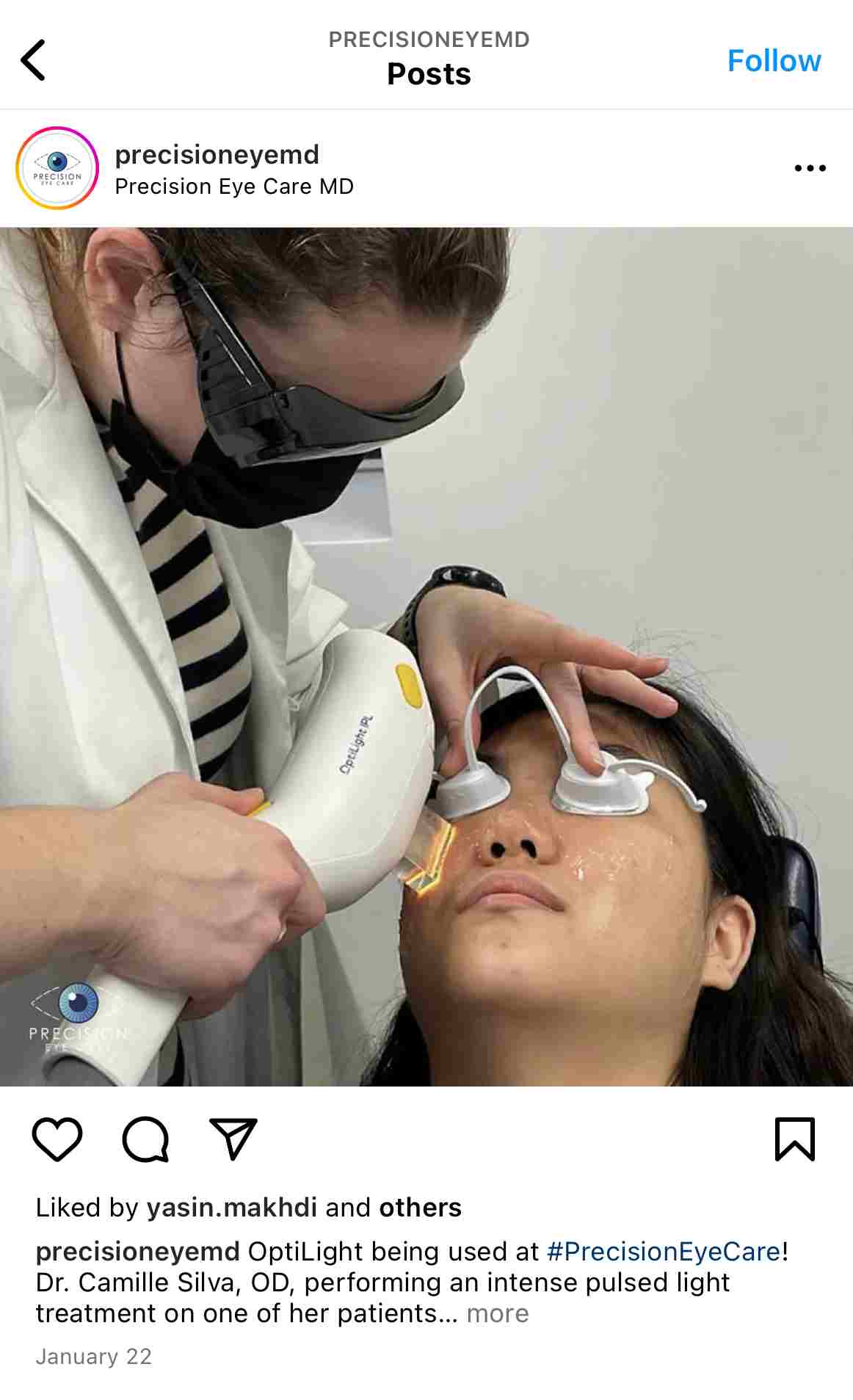 Promoting eye-care services on Instagram