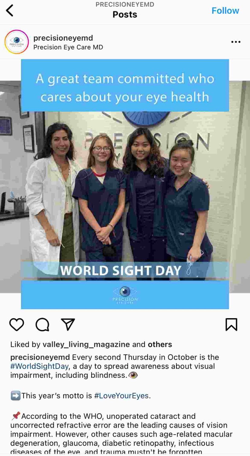 Season's greetings from an optometry center's staff