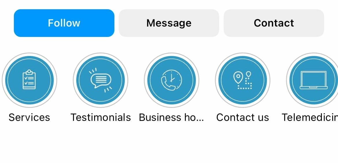 Optometry clinic's Instagram highlights