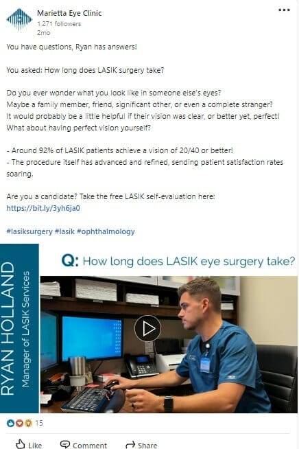 Q&A post on LinkedIn