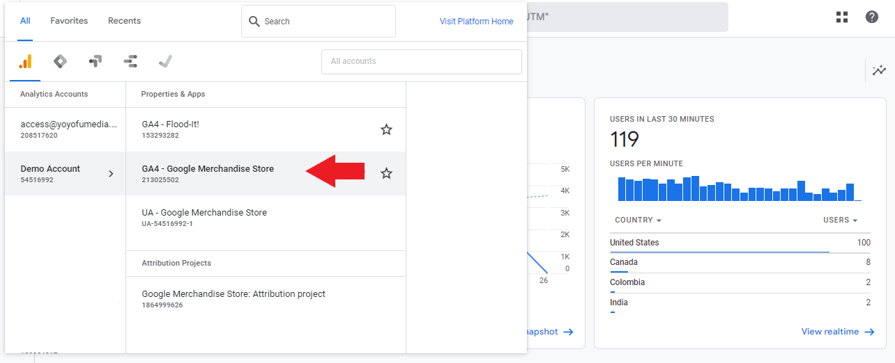 Switch from Universal Analytics to GA4