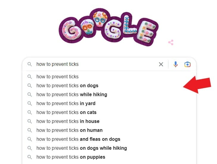 Google's auto-complete suggestions