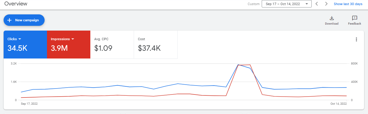 Google Ads performance overview