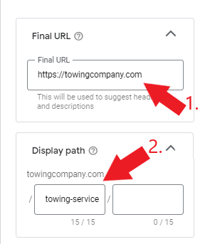 Enter towing company website URL