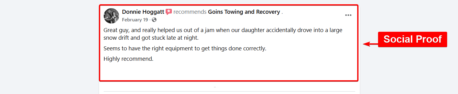 Landing Page Sample- Social Proof