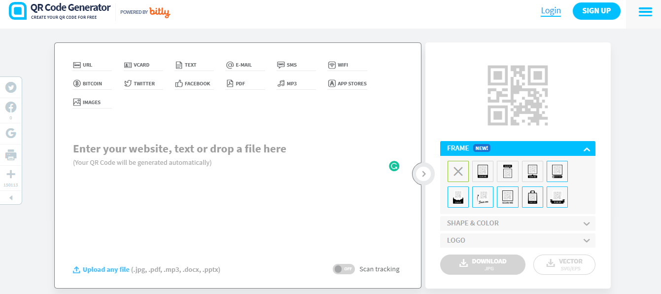 QR code generator to gather plastic surgery reviews