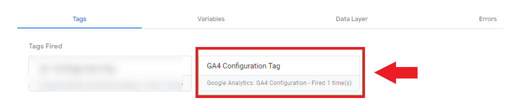 Google Tag Manager with detected GA4 tag