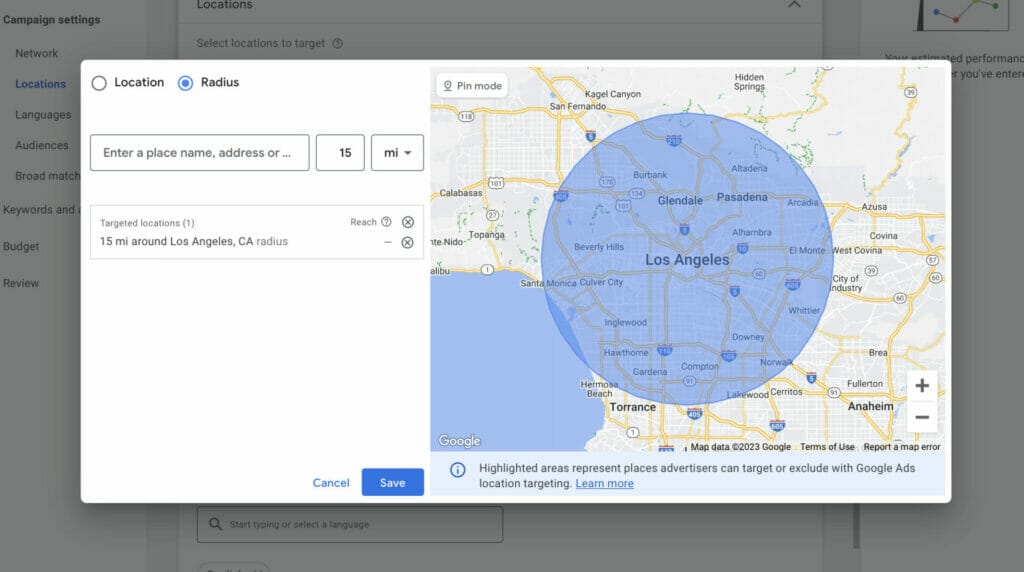 radius setting for hvac companies